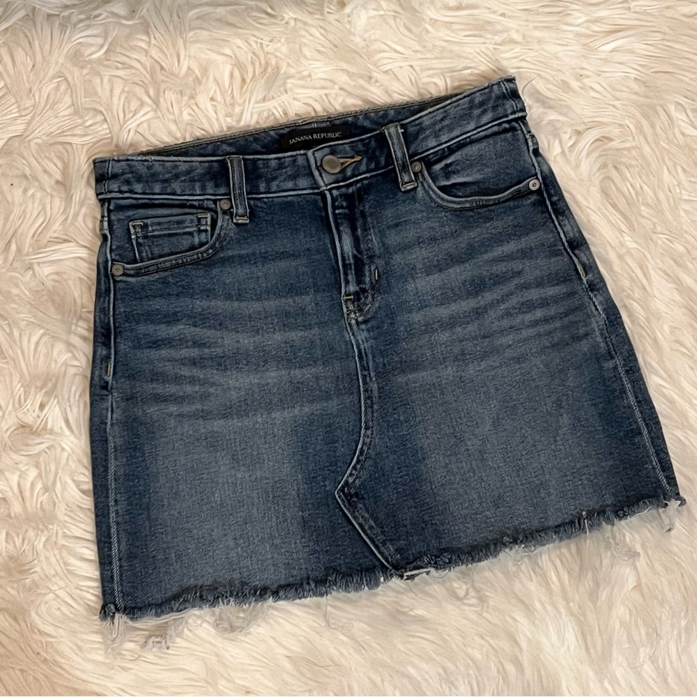 Banana Republic Dark Wash Mini Skirt